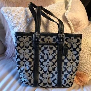 Authentic Black Signature Coach Handbag